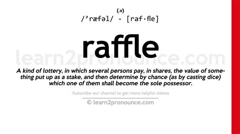 raffle meaning in Kannada .